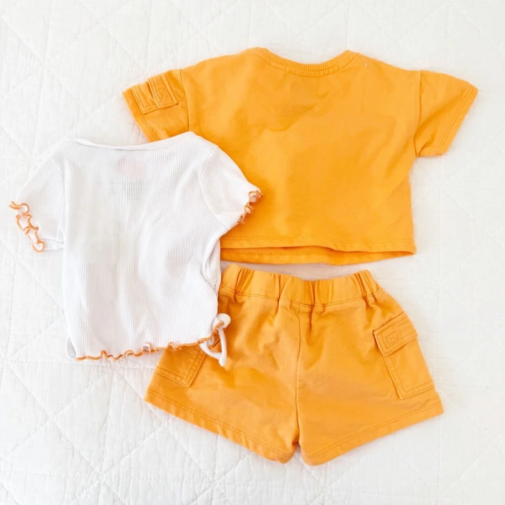 2T Freestyle Revolution Kids Coordinating Short Set Orange - Picture 5 of 5